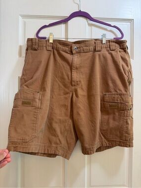 Duluth Trading Co. Tan Cargo Work Shorts